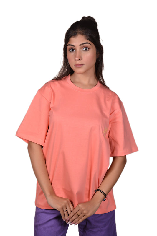 Women's Peach Boyfriend Tshirt