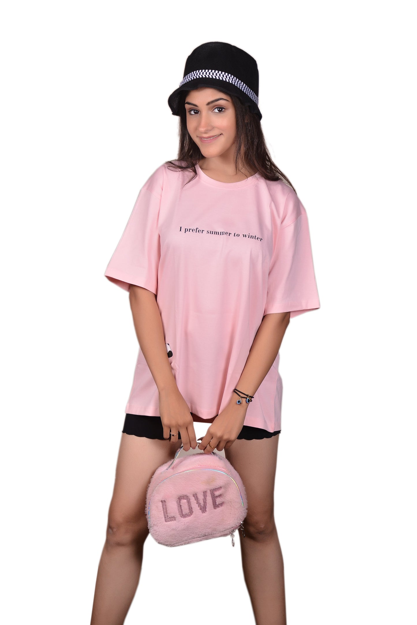 Women's Pink Summer To Winter Boyfriend Tshirt