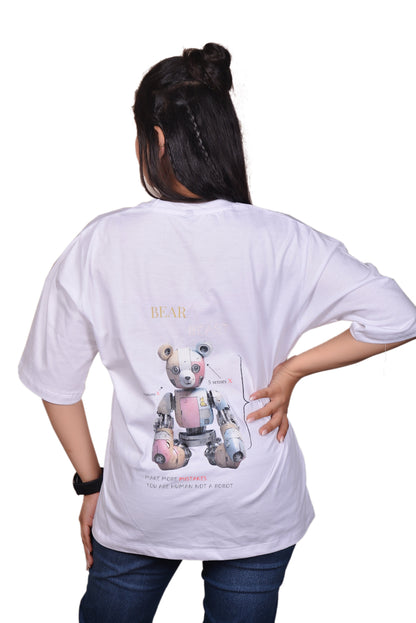 Women's White Bear Beast Oversize Tshirt