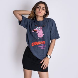 Grey Courage Cotton Boyfriend Tshirt