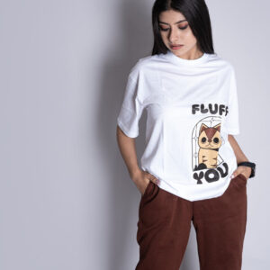 White Fluff You Cotton Boyfriend Tshirt