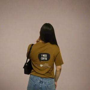 I need Coffee graphic printed oversize tshirt