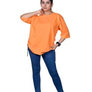 Women's Orange Oversize Tshirt