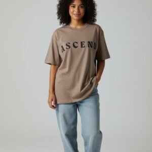 Warm Taupe Ascend Premium Oversized T-shirt